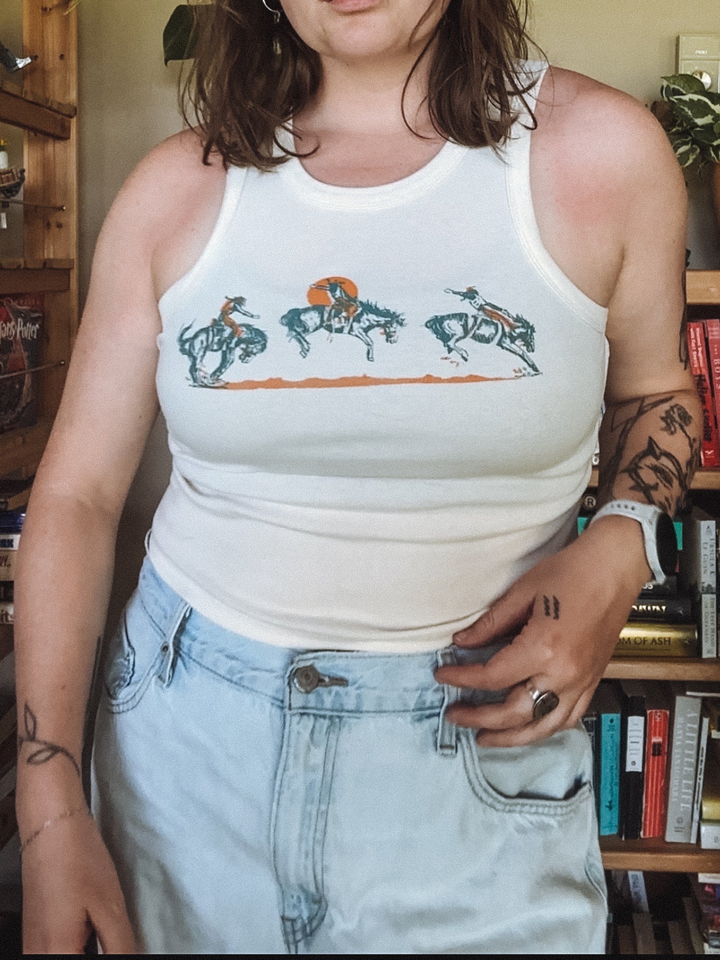 Bronc Buster- Cropped Tank