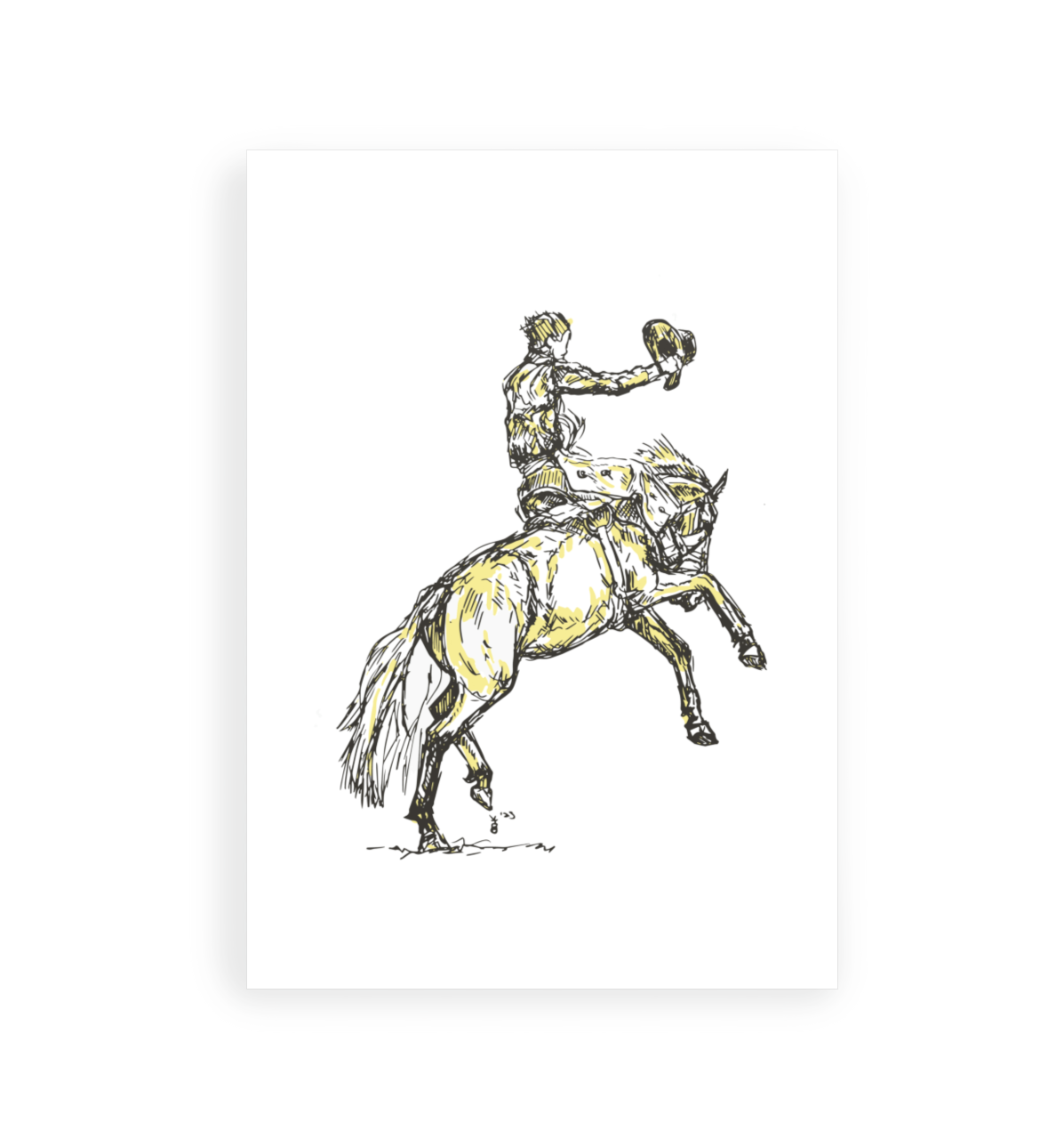 Yellow Cowboy- Signed Print