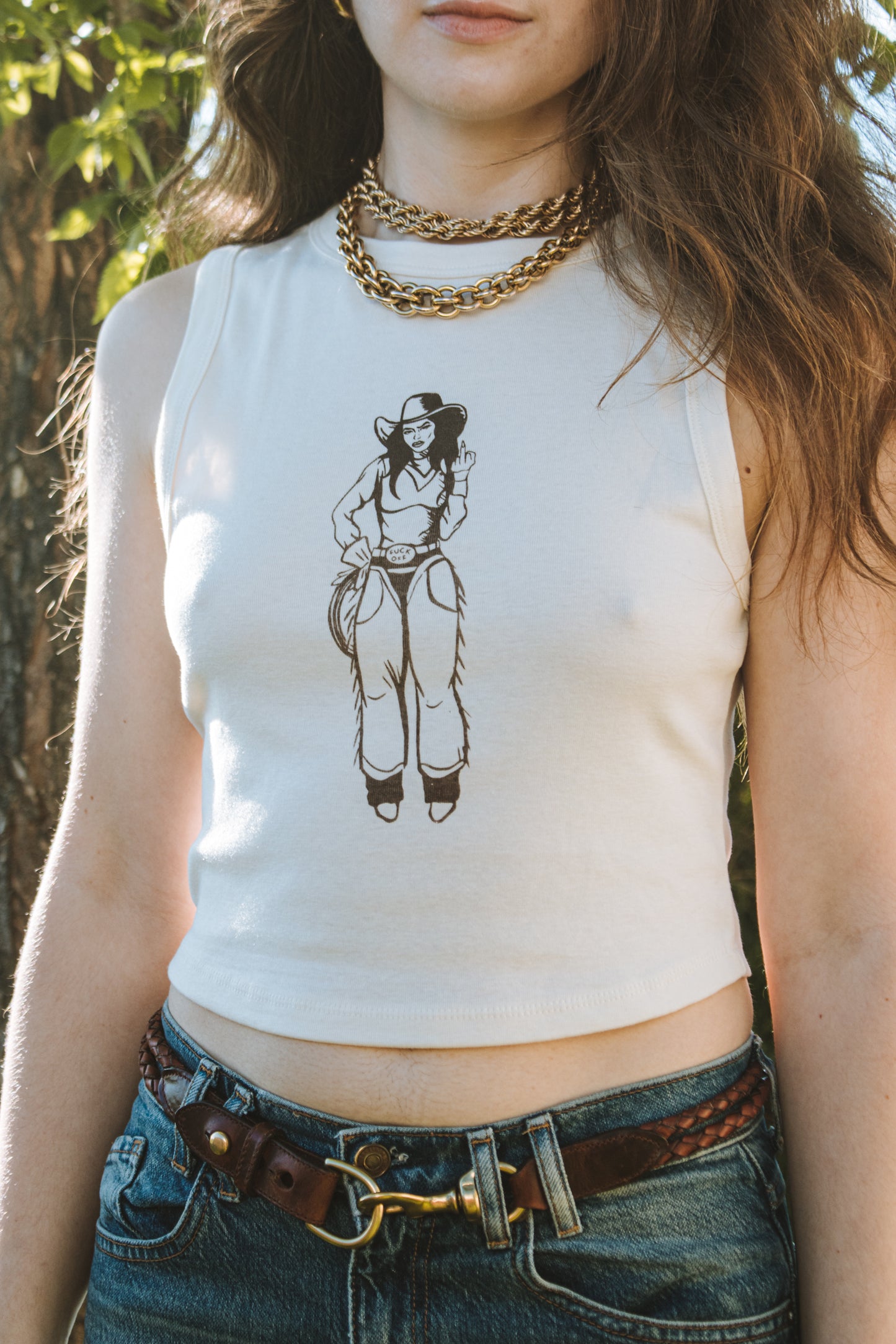 F Off Girl- Cropped Tank